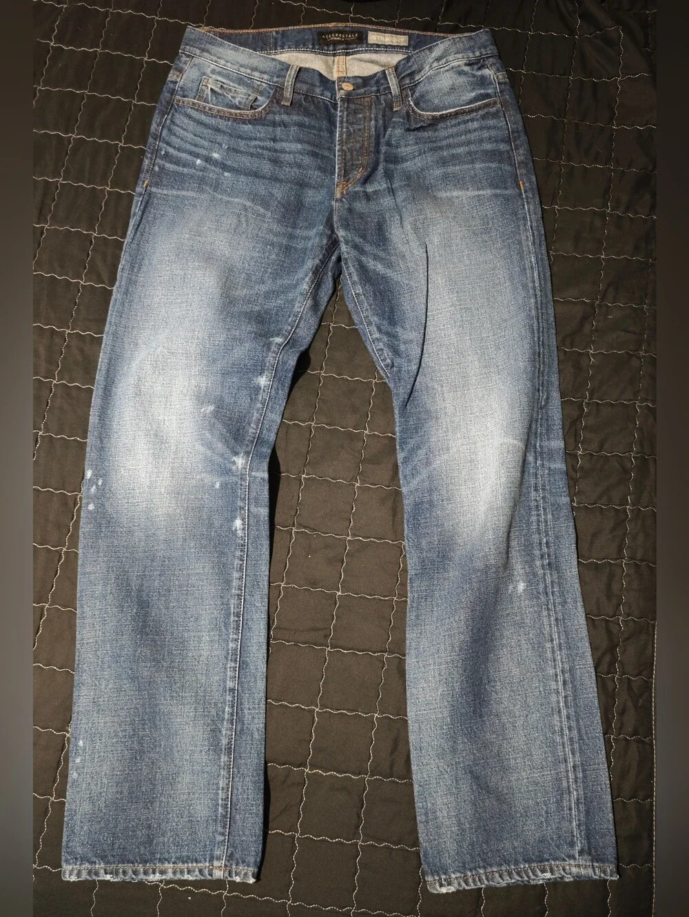 Aeropostale Men's Straight Leg Blue Denim Jeans Size W32xL32